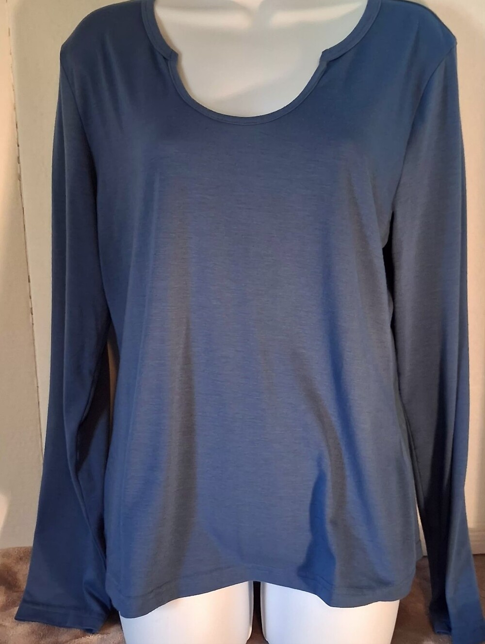 Classic Blue Long-Sleeve Women’s Top